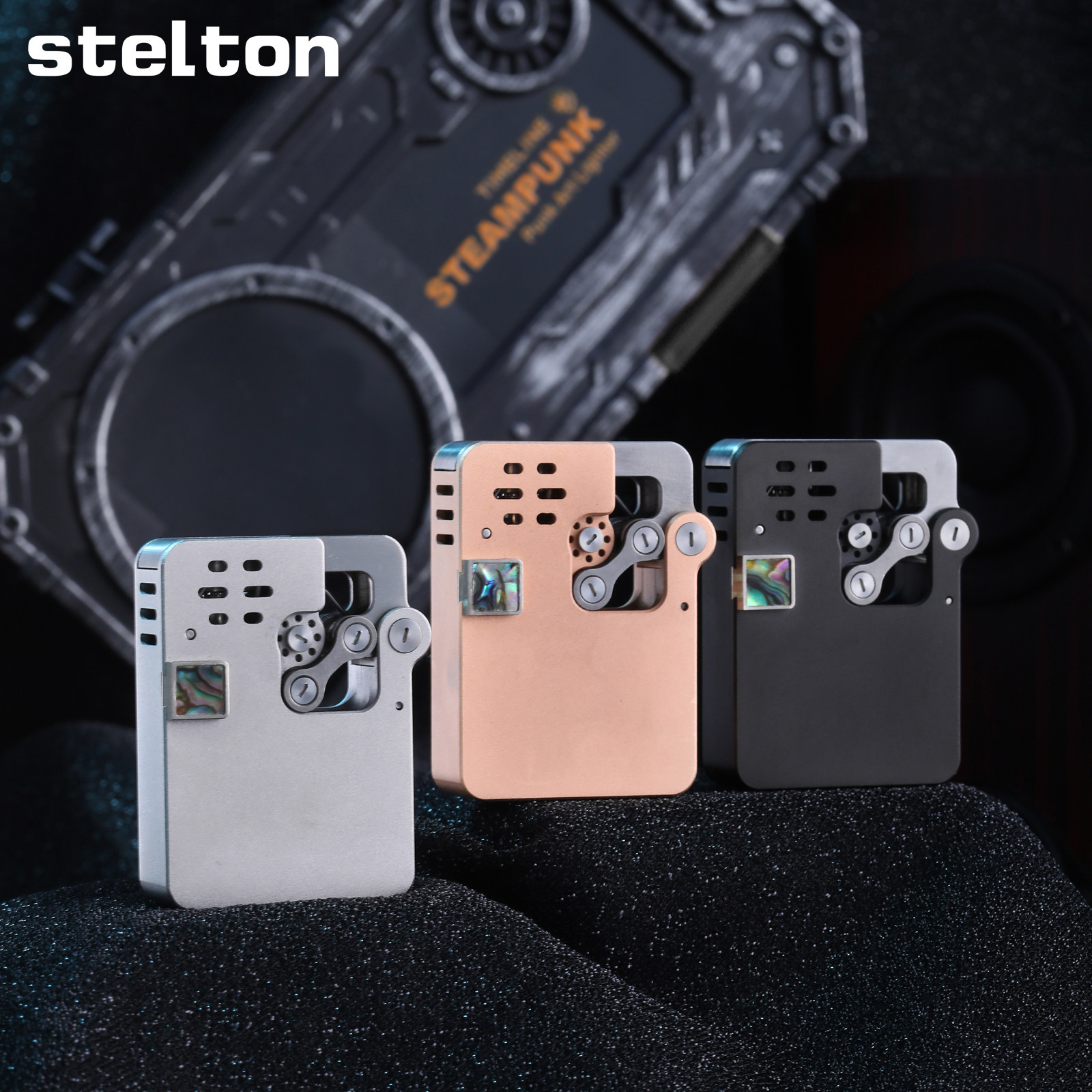 Stelton彩贝机械弹射煤油打火机自动复古防风创意镂空连杆礼物
