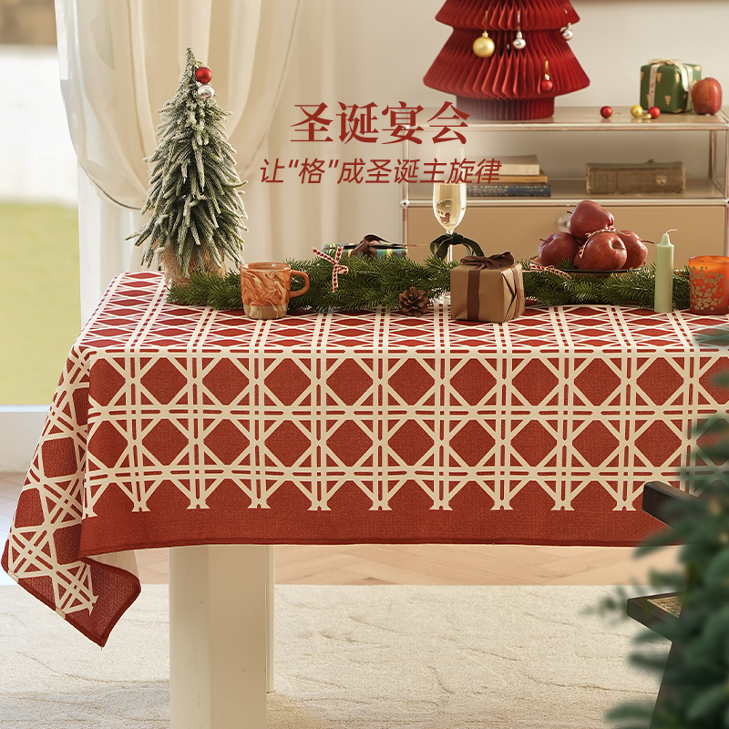新年桌布防水防油免洗长方形过年