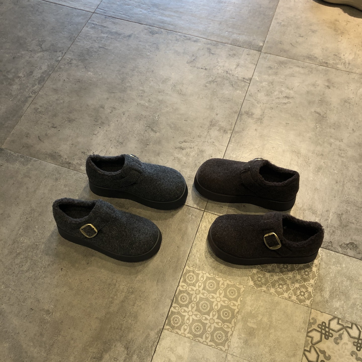 2025年冬季新款韩版时尚魔术贴搭扣勃肯鞋女圆头毛绒加绒单鞋舒适,女鞋,勃肯鞋/软木鞋,淘宝优惠券,粉丝福利购,淘宝优惠卷