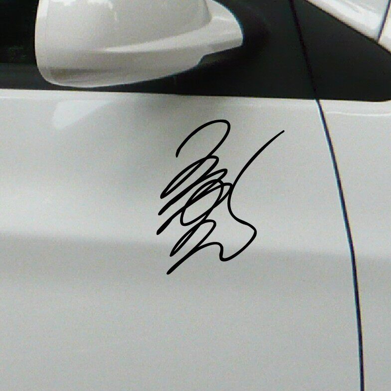拉花  贴画  贴花  汽车贴纸 王力宏签名 反光贴车贴纸