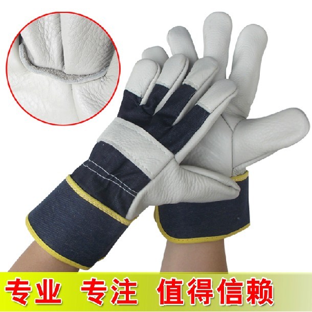 优质焊工手套 电焊手套 劳保手套 耐磨手套 短款牛皮手套 搬运