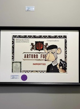 S5h限量版画 阿图罗富恩特雪茄Arturo Fuente&元宇宙无聊猿挂画