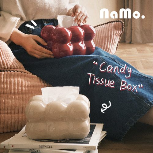 纳茉生活陶瓷纸巾盒艺术感