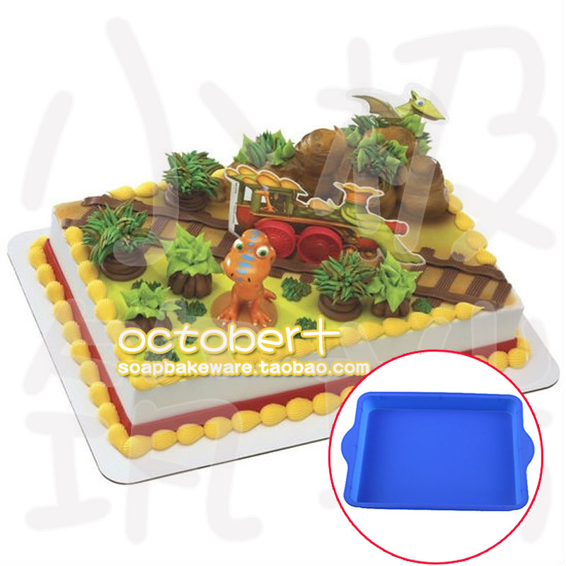 觅爱馆大号长方形硅胶烤盘微波炉烤箱可用蛋糕模具戚风烘焙工具