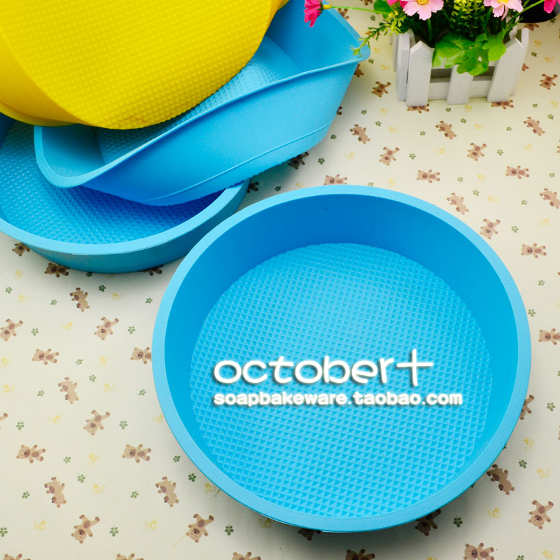 觅爱馆新手试用7.5寸圆形面包硅胶蛋糕模具微瑕品 次品 耐高温