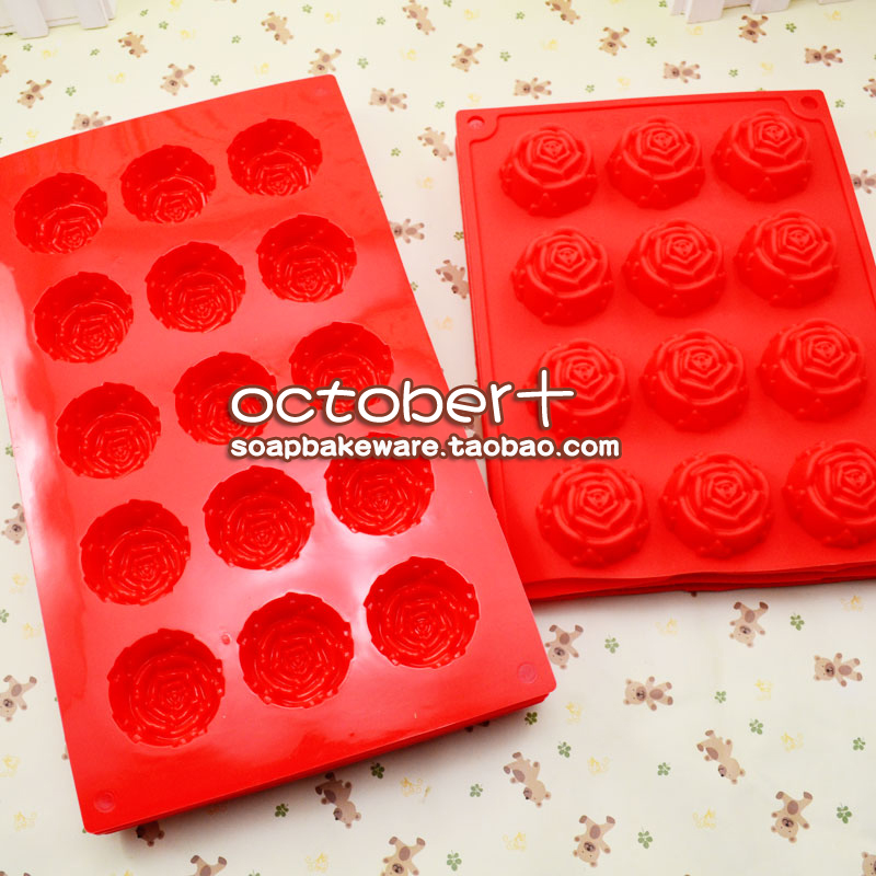 新品玫瑰花型点心手工皂微焙模具