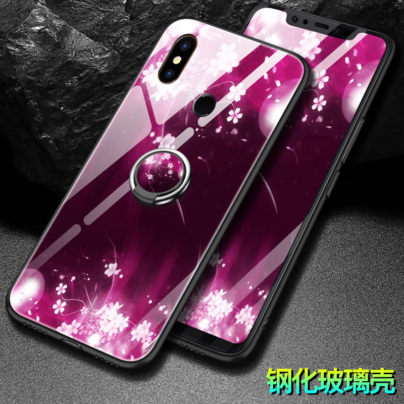 小米8手机壳6.21寸全网通版mi8保护壳es全包xiaomi8玻璃壳ml8软边SE奢华小蜜8防摔8s自带磁吸支架5.88寸mi8se
