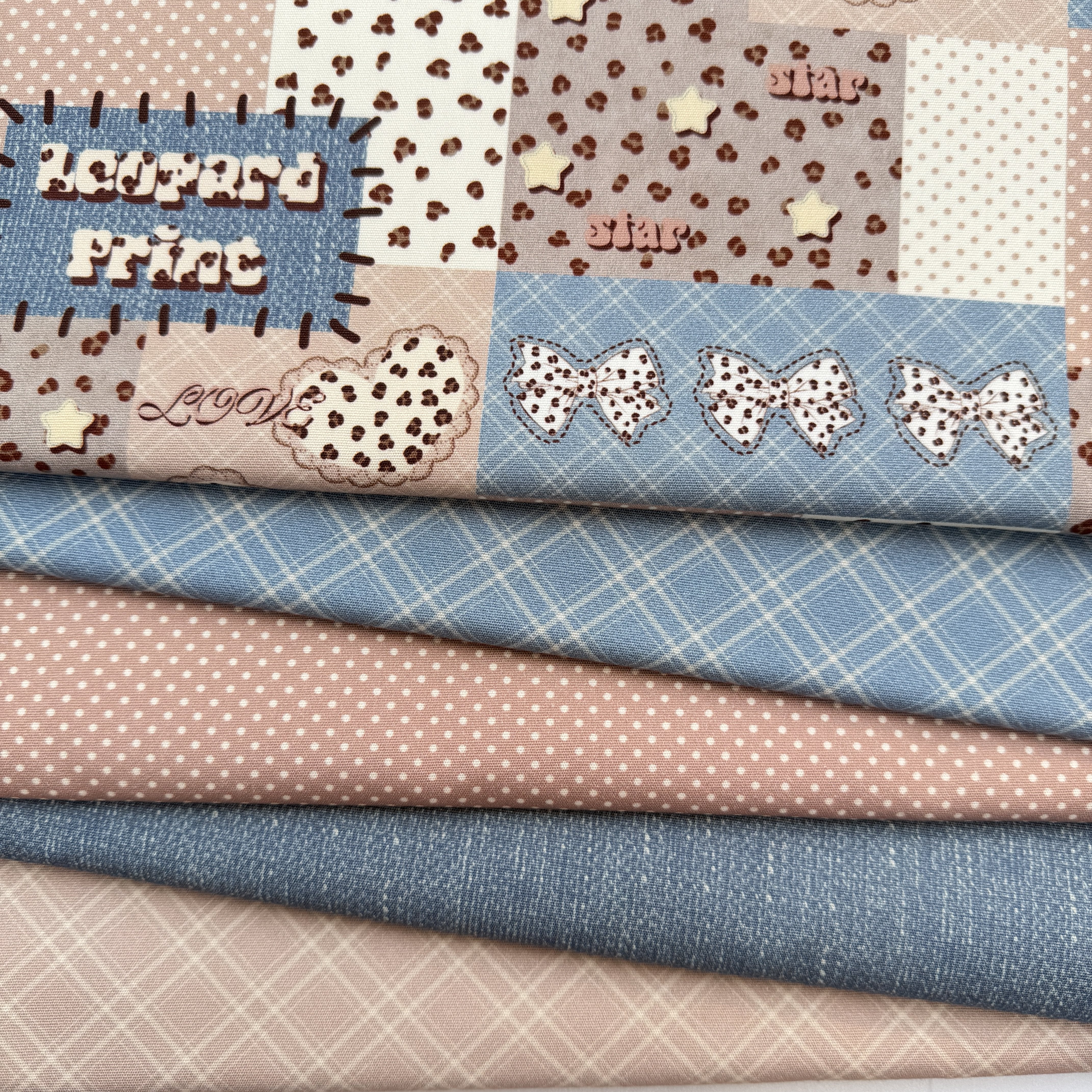 独家版权 豹纹拼布 全棉细帆 手工包 宠物窝 DIY 面料