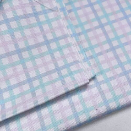 低饱和格子 全棉8安帆布 手工DIY  面料