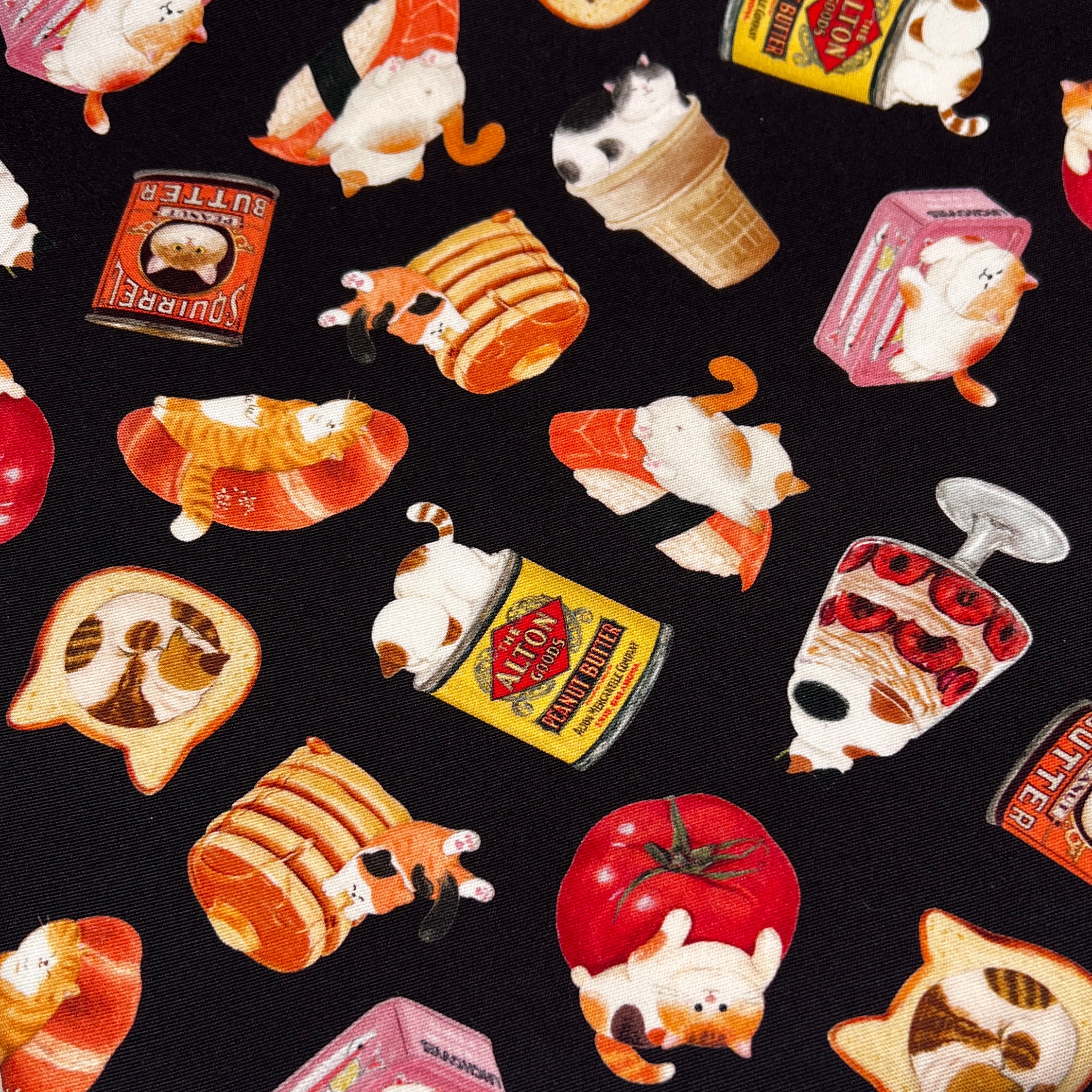 独家版权 美味猫咪 全棉细帆 手工DIY 面料 满百包邮