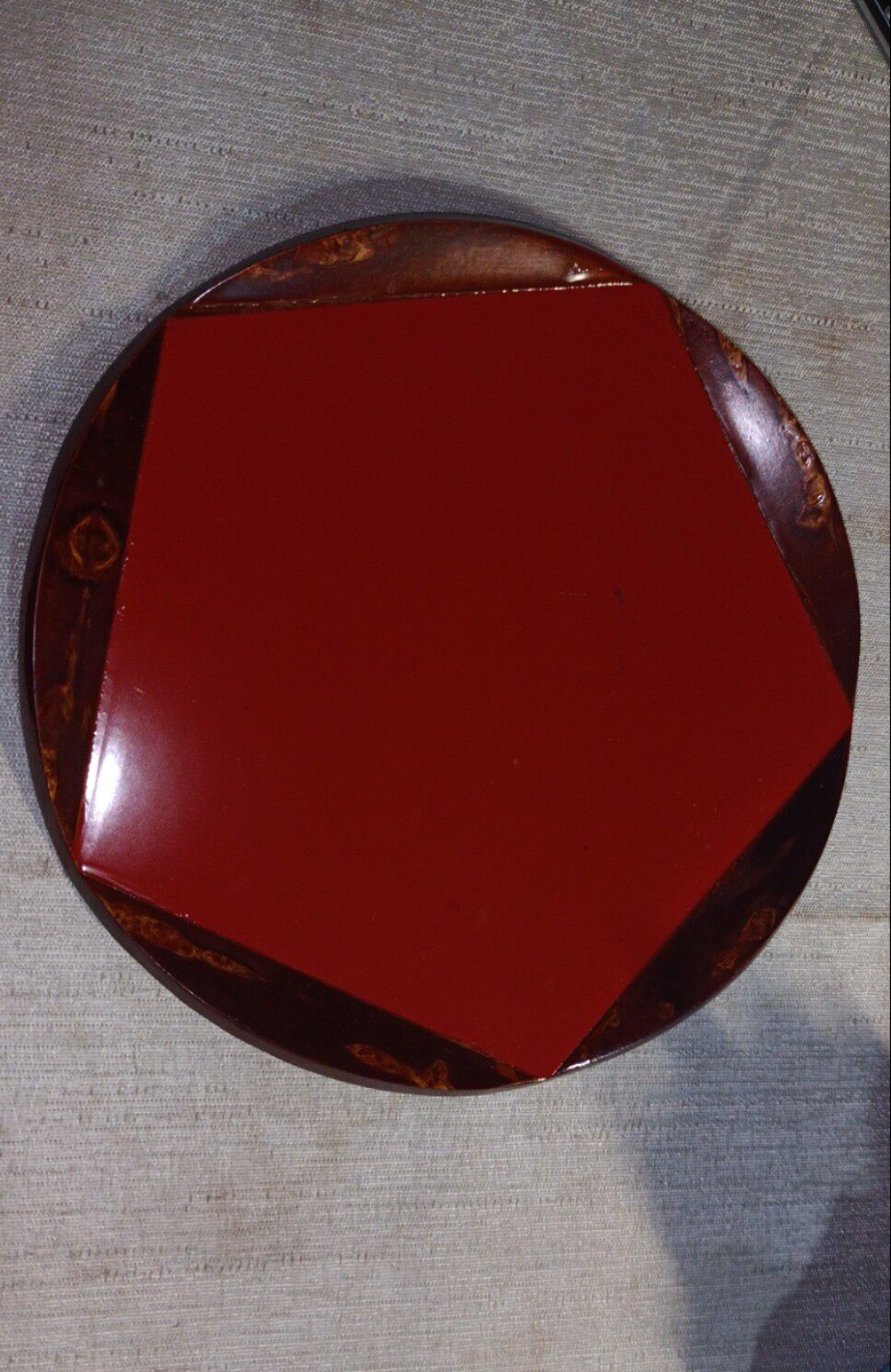 日本原产樱树皮边扇形漆器盘子/水果盘/餐具日式托盘220mm*100mm