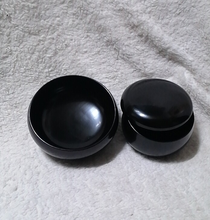 早期出口素黑泛红大漆漆器木胎钵碗130mmx55mm钵盖碗罐100mmx70mm