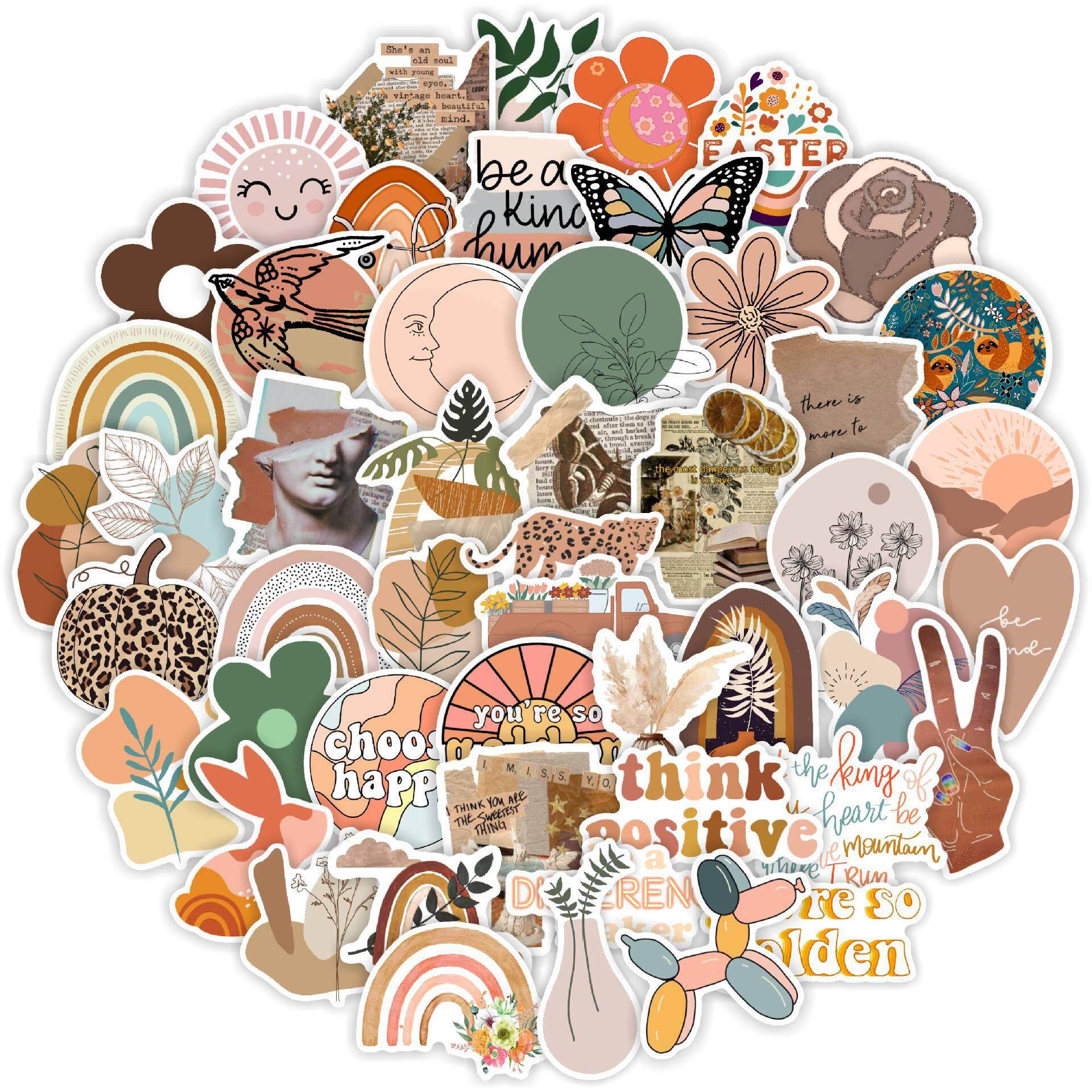 50张波西米亚风颓废派文化人HOBO贴纸手机壳手账汽车文具sti