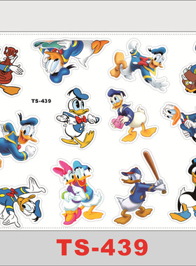 12张唐老鸭 卡通动物涂鸦贴纸冰箱玩具ipad行李箱摩托车贴纸