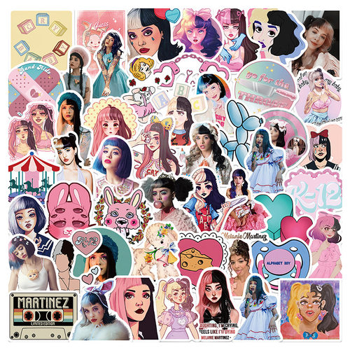 50张歌手Melanie Martinez贴纸装饰吉他行李箱DIY防水跨境可