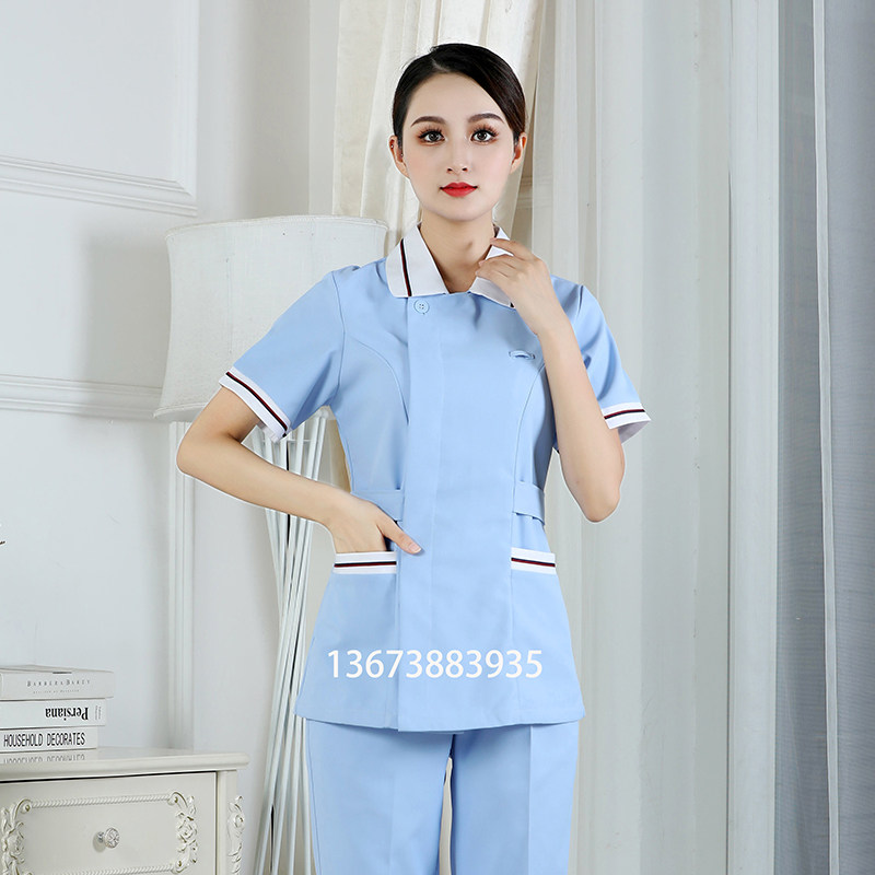 간호사 유니폼 여성 반팔 분할 양복 미용실 맞춤형 구강 성형 외과 의사 피부 관리 작업복 여름