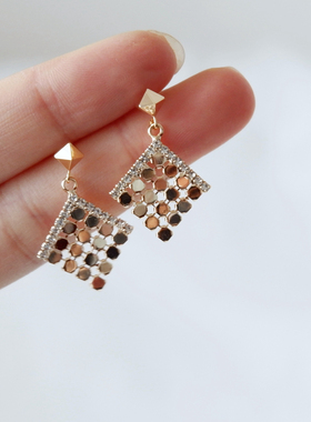 Hi Onion原创午夜巴塞罗那 镀金耳环超闪耳夹蹦迪出游穿搭ins耳钉