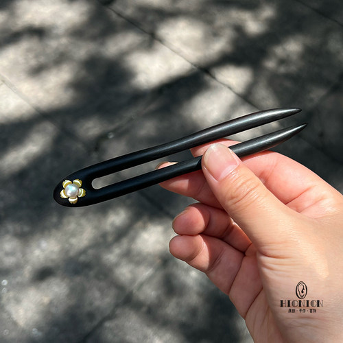 HiOnion小众珍珠花朵发簪