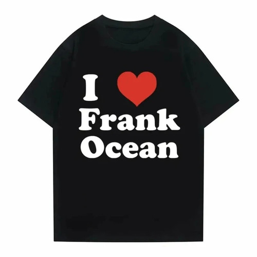 I Love Frank Ocean T shirt 夏季大码女装T恤英文字母女士T恤衫