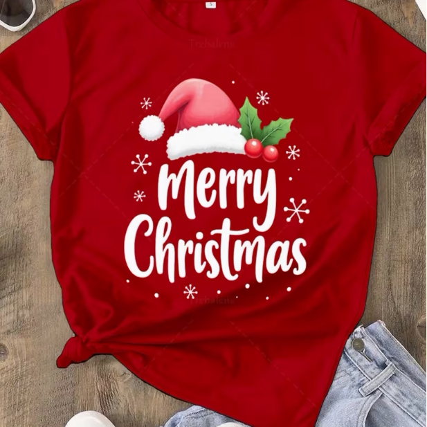 Merry Christmas T Shirt 新款圣诞节圣诞T恤男女亲子装家庭体恤