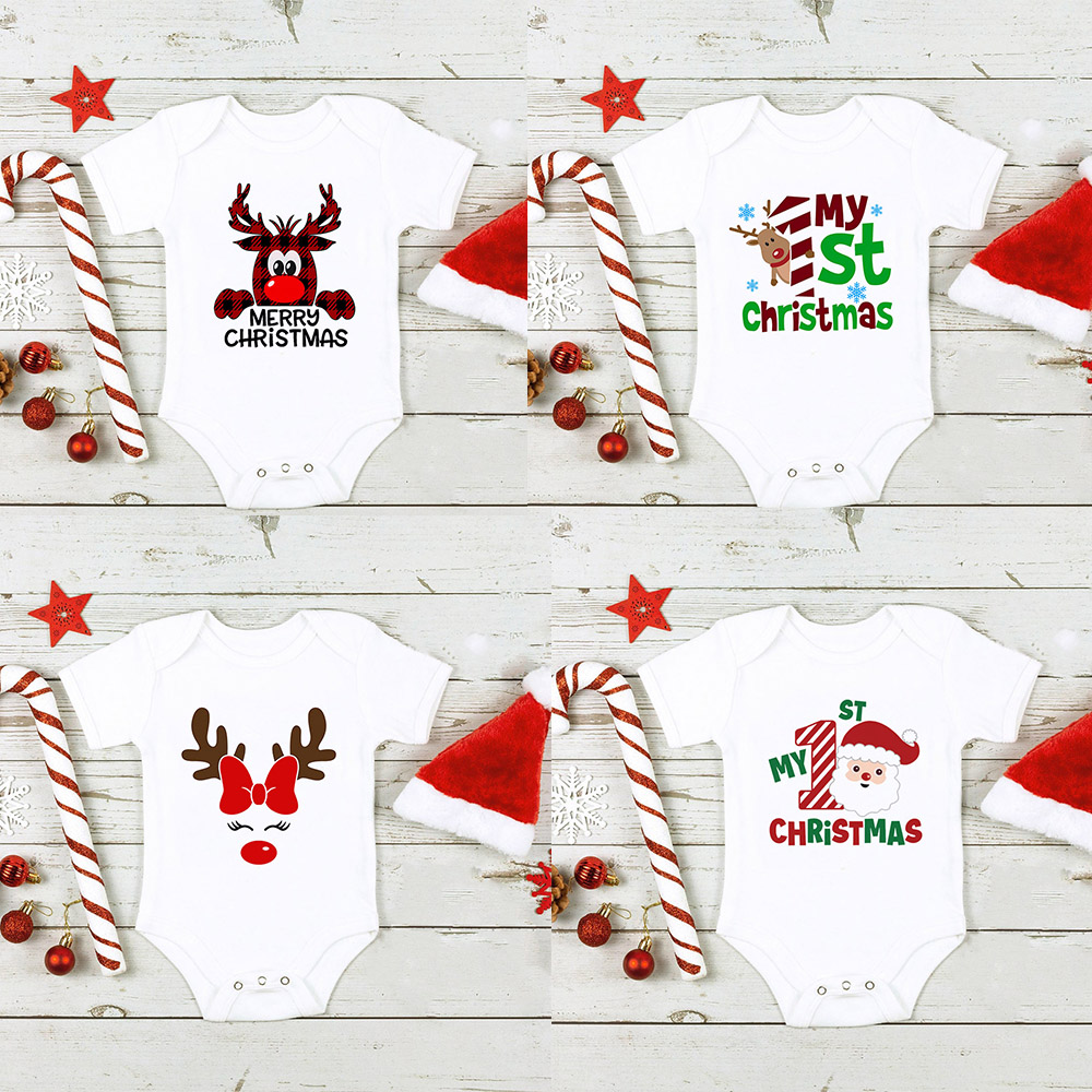 新生儿圣诞节圣诞哈衣爬服