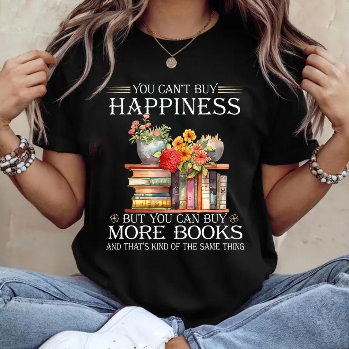 Book T shirt 欧美街头风个性书籍印花女士T恤休闲圆领打底衫上衣