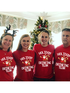 2023圣诞节圣诞鹿T恤一家四口家庭装 Christmas shirt Family