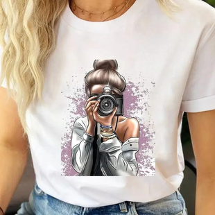 Beautiful Girl T shirt 欧美街头服饰时尚女印花夏季短袖T恤上衣
