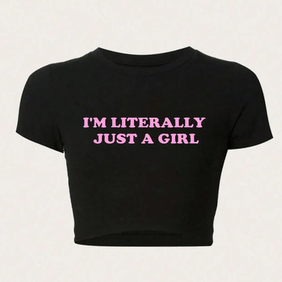 Your Dad Is My Cardio T shirt 美式复古短款T恤女港风小众上衣