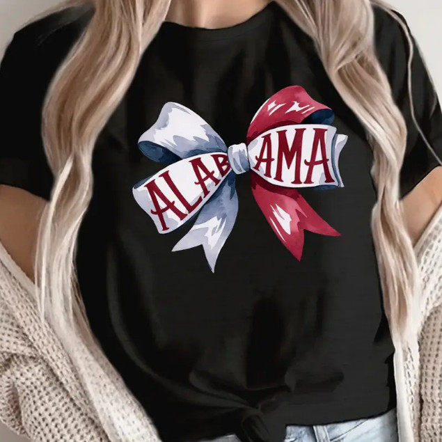 Fashion Bow T shirt 时尚蝴蝶结印花女大码T恤魔性舞上衣舞服