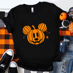 Pumpkin 超火卡通老鼠万圣节南瓜T恤衫 Mouse shirt Halloween