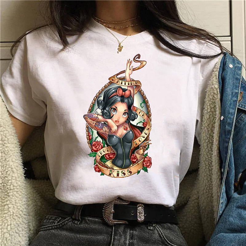 复古公主印花ins潮外贸热销短袖