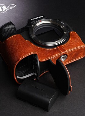 台湾TP 真皮Canon佳能EOS R相机包eos R牛皮套 手工保护套半套