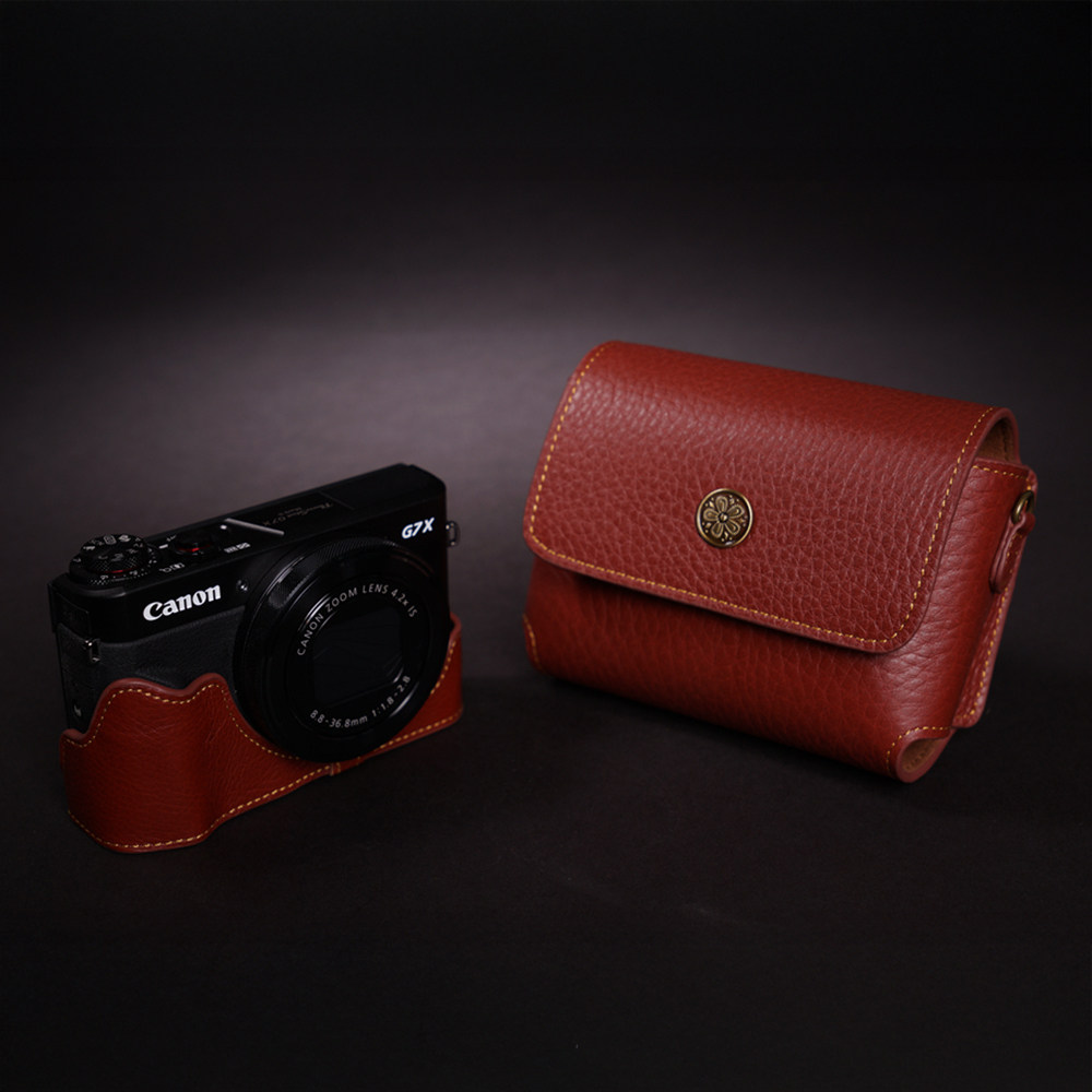 原创手工 真皮佳能G7x2 G7X3 G7X mark iii相机包皮套保护套配件,3C数码配件,数码相机包,淘宝优惠券,粉丝福利购,淘宝优惠卷