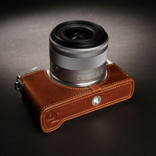 m100保护套相机包真皮套 M200 复古牛皮套配件 佳能M100 手工原创