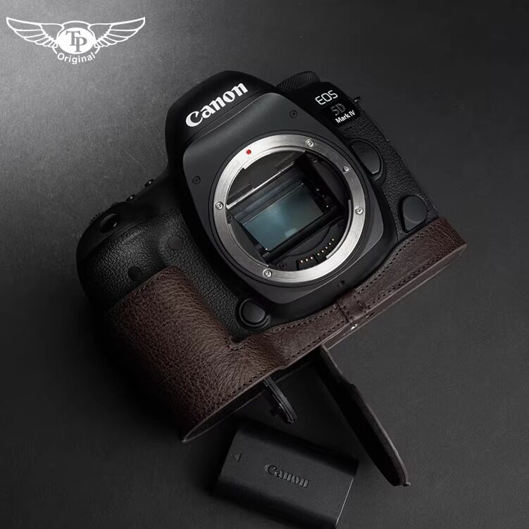 真皮佳能EOS 5D MARK IV保护套5D3 5D4相机包牛皮套半套手柄配件