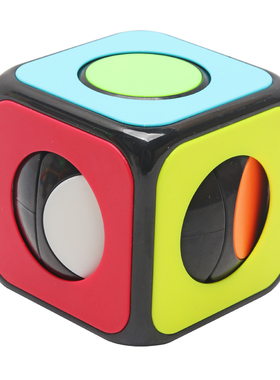 奇艺魔方格一阶魔方1阶陀螺指魔方专业比赛炫亮贴片儿童益智玩具