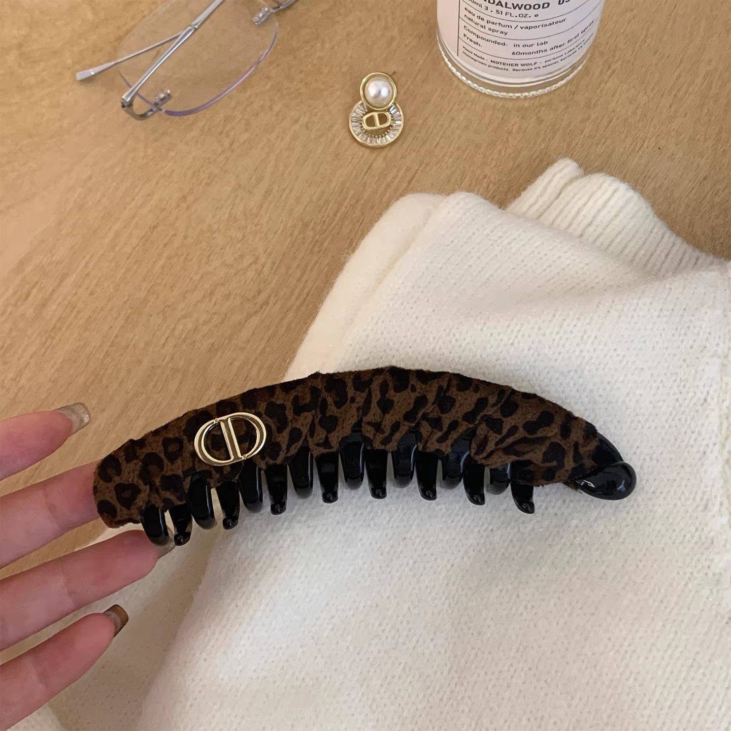 复古豹纹cd褶皱香蕉夹大号感马尾竖夹发饰后脑勺抓夹头饰发卡,饰品/流行首饰/时尚饰品新,发饰,淘宝优惠券,粉丝福利购,淘宝优惠卷