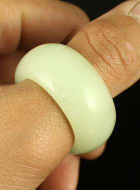 天然扳指证书新疆和田玉