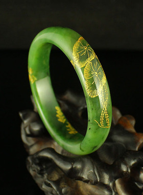 天然手镯新疆和田玉送证书