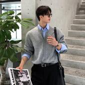 碧舍2025新款 圆领毛衣外套 潮流休闲开衫 高级感百搭轻熟针织衫 韩版