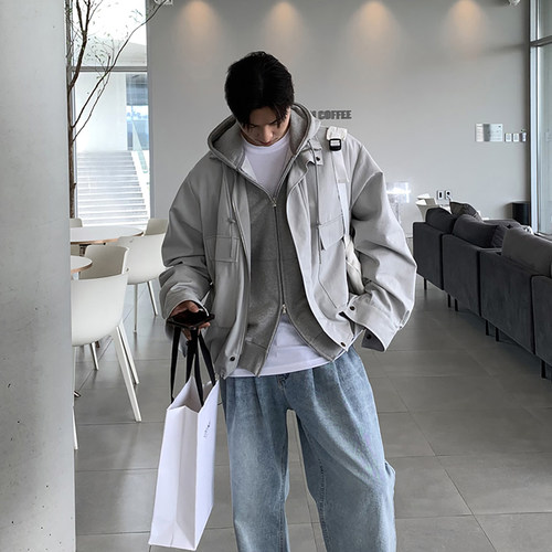 美式复古工装宽松男士夹克外套潮