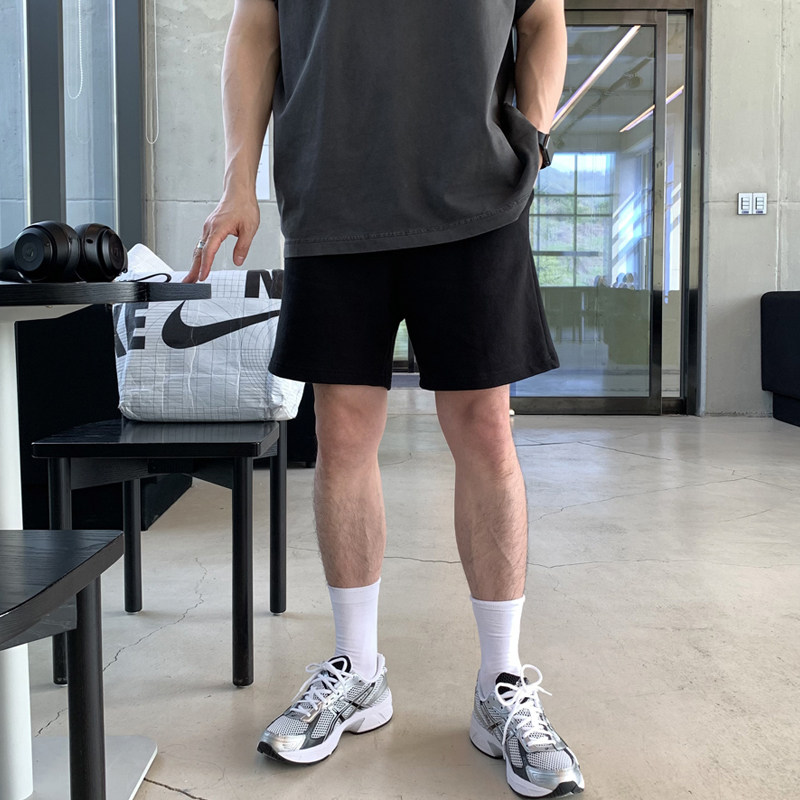 特惠夏季新款男士短裤时尚百搭休闲运动风卫裤宽松直筒纯色简约潮