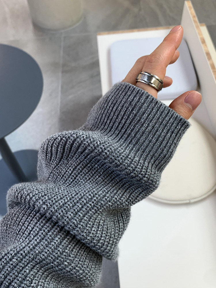 BISHE 봄 가디건 짧은 다목적 루즈 V 넥 하이 엔드 탑 캐주얼 한국식 남성용 울 니트 재킷