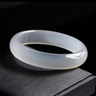 玉髓手镯少女细款 玛瑙玉手镯白月光生日送女友妈妈荔枝冻天然玉镯