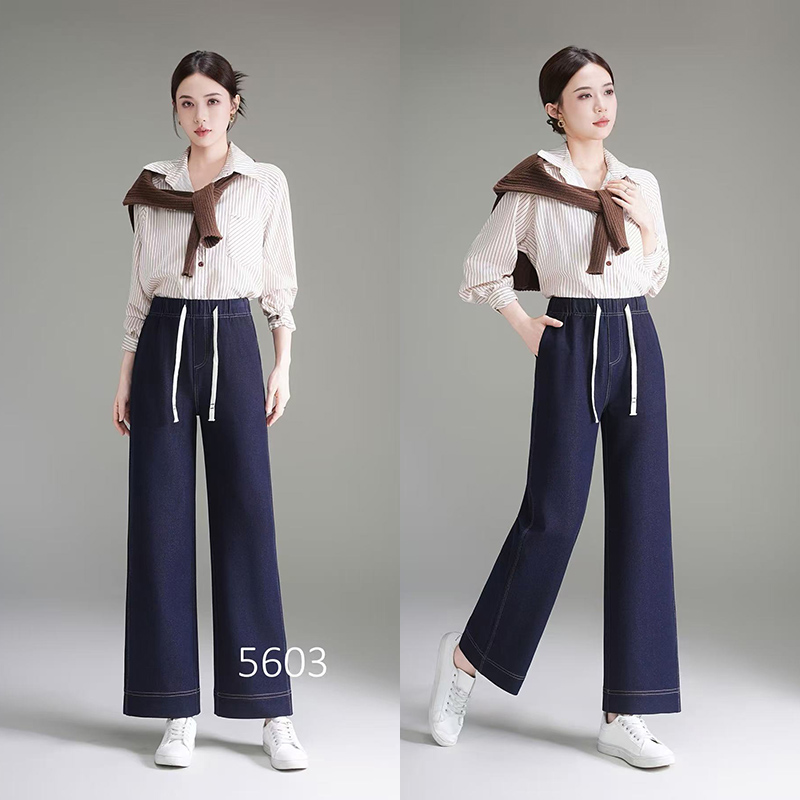 卡里卡阔腿牛仔裤秋冬新款