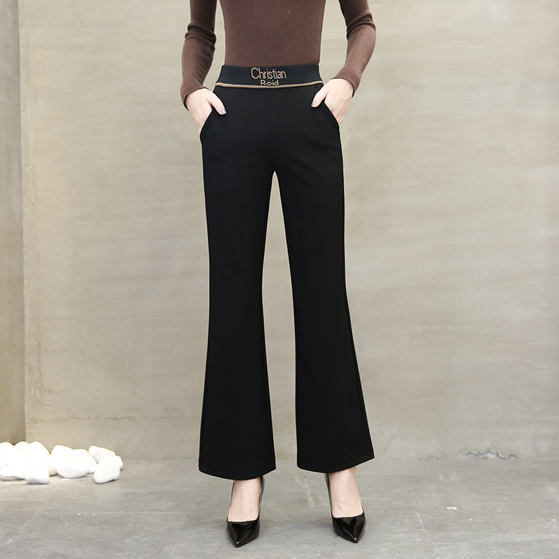 女裤高腰秋冬长裤微喇裤喇叭裤