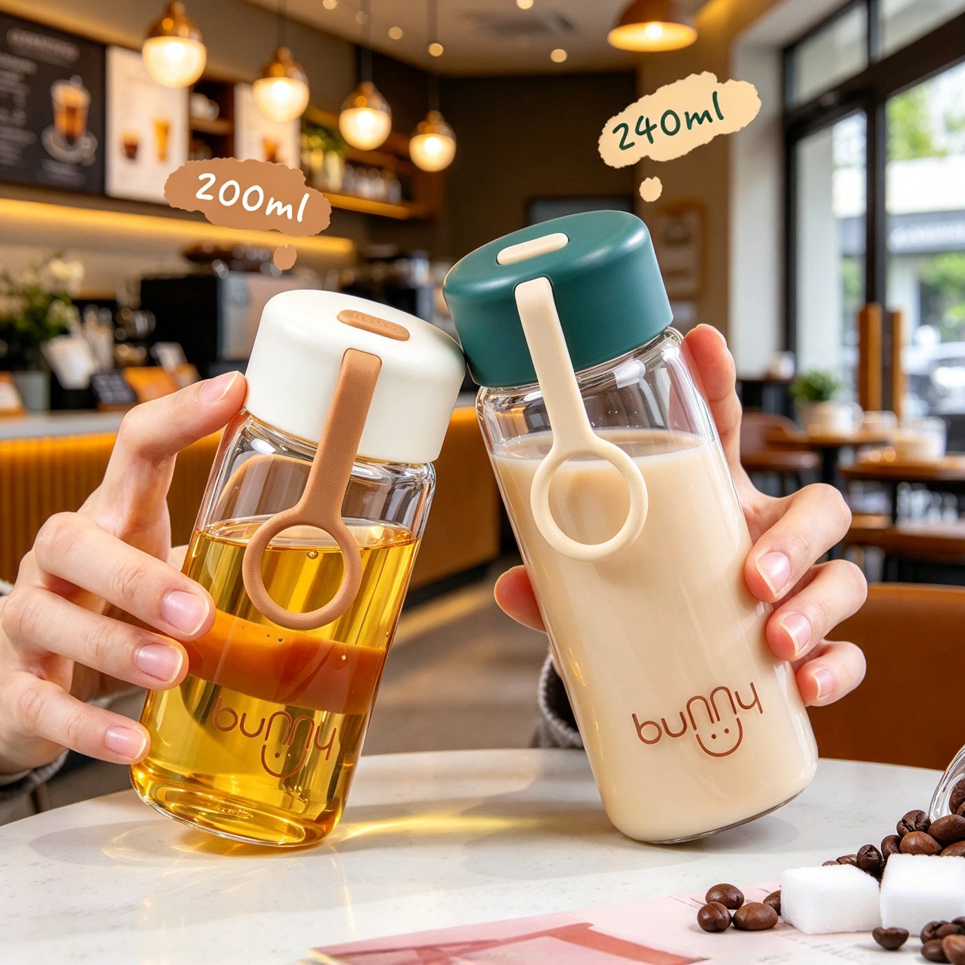 户外水杯小清新高颜值泡茶玻璃杯