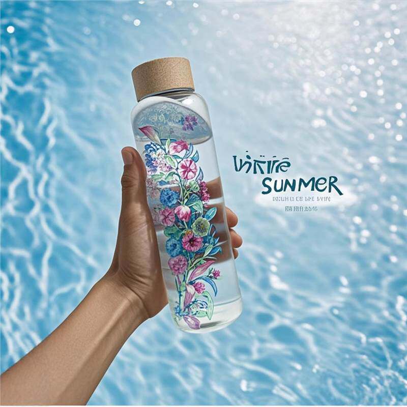 INS风变色玻璃杯高颜值女生2026新款大容量夏季水杯冷泡杯550ML