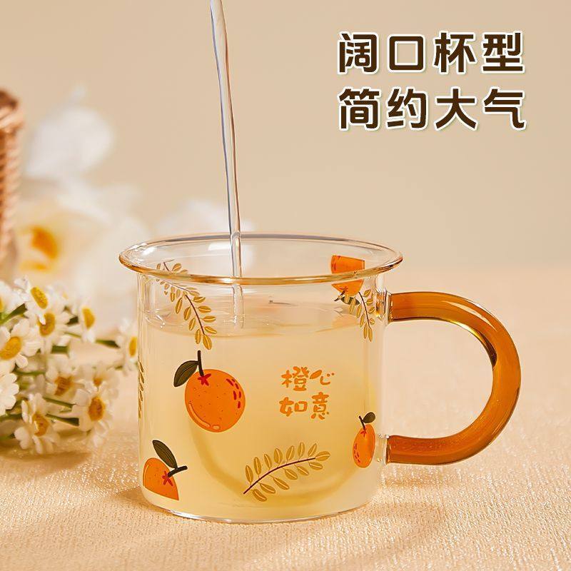 2026新款女士高颜值玻璃杯带把手